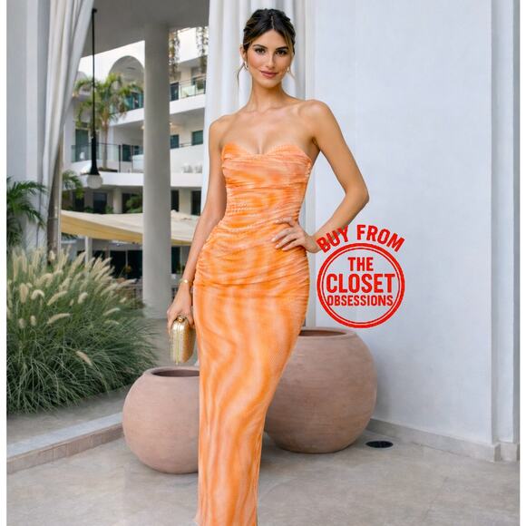 LAST ONE!!! ZARA Fitted Strapless Midi Dress NWT - Picture 6 of 16